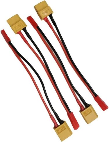 B6AC B6 Charger RC Battery Adapter XT60 CLOP إلى JST BEC18AWG 100MM 4PCS in Kuwait