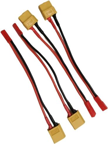 B6AC B6 Charger RC Battery Adapter XT60 CLOP إلى JST BEC18AWG 100MM 4PCS in Kuwait