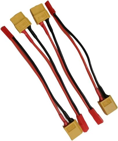 B6AC B6 Charger RC Battery Adapter XT60 CLOP إلى JST BEC18AWG 100MM 4PCS in Kuwait