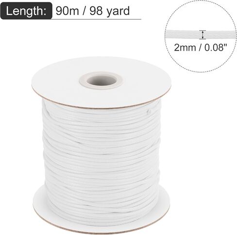 MECCANIXITY Waxed Cord 0.5mm Waxed Polyester Cord 175 Yard Wax String for Bracelet Making, Necklaces, Beading, Jewelry Making and DIY Crafts(Lake Blue) in Kuwait