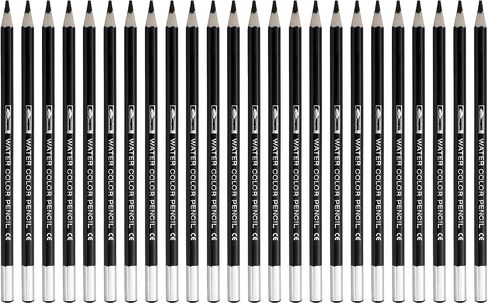 Patikil Watercolor Pencil ، 24 مساءً أقلام قابلة للذوبان في الماء للمزج ، والتلوين ، ورسم الرسم ، والرسم ، والأبيض in Saudi Arabia