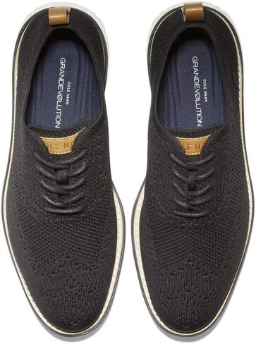 Cole Haan Men's Grand+ Plain Toe Oxford, Pavement/Ivory, 11.5 Wide in Saudi Arabia