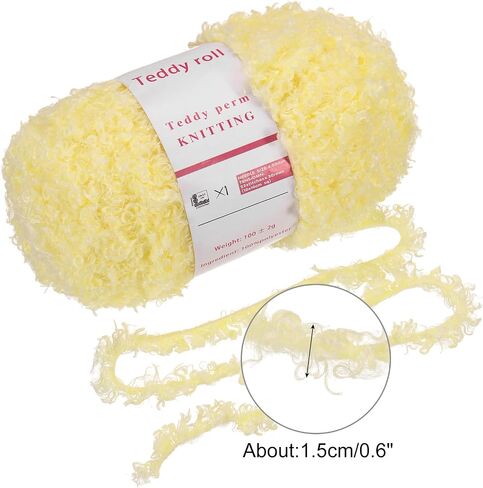 MECCANIXITY 2 Skeins Fur Yarn Soft Fluffy Chunky Yarn Fuzzy Eyelash Yarn Colorful for Crocheting Knit Clothes Bag - 55Yard/50m, 3.35ozx2 in Saudi Arabia