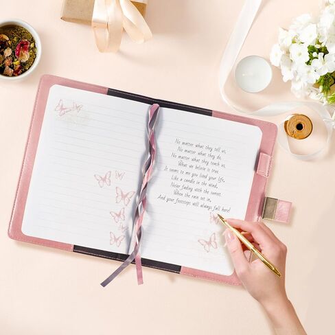 Billtigif Diary with Lock, Journal for Women Girls, Vintage Lock Journal Refillable Personal Locking Notebook Secret Journal with Combination Lock, 5.3'' x 7.8'' (Pink) in Kuwait