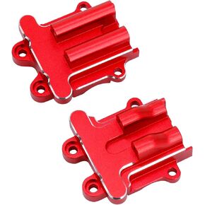 2Pcs Diff Cover Set Aluminum Upgrade Parts for Arrma 1/18 Granite Grom Mega 380 Brushed 4X4 Monster Truck & Typhon Grom Mega 380 Brushed 4X4 Small Scale Buggy (Red)