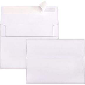 A2 Envelopes Self Seal 500 Pack - 4-3/8 x 5-3/4 White Invitation Envelopes Bulk for Postcard, Wedding, RSVP, Thank You Notes, Announcements, Greeting Cards, Photos