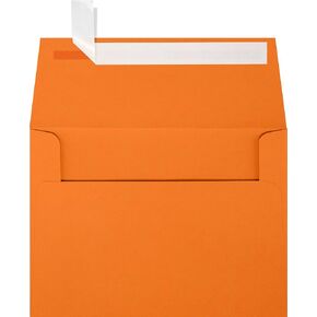 LUXPaper A6 Invitation Envelopes | Peel & Press | 4 3/4" x 6 1/2" | Mandarin Orange | 80lb. Text | 50 Qty