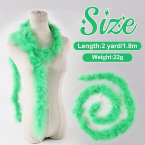 Marabou Feathers Boa Turkey Feathers 2 Yards 22g for DIY Crafts Wedding Party Dancing Christmas Home Costume