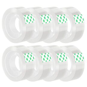 6 Rolls Transparent Tape, Clear Tape Refills Dispenser Tape Rolls 3/4 x 980 Inches All-Purpose Glossy Tape for Gift Wrapping Office Home School Desk Supplies