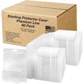 Sterling Protector Case Model 17403 Premium Line 60 Pack for Hot Wheels Premium Diecast, Fits Card Size 6.5 x 5.25 inches Durable Acid-Free Clear Storage Clamshell