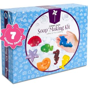 DIY Soap Making Kit for Kids and Adults with Flowers and Butterflies – Includes Base, Molds, Colors – Make Your Own Soap – Arts, Crafts Gift for Girls Ages 6-12