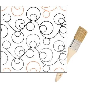 Pantographs for Longarm Quilting Paper Roll - Long Arm Quilting Machine Patterns for Quilt Making - Bubbles Quilting Pantographs Design - Set Includes Long Arm Machine Rails and Tracks Wiping Brush