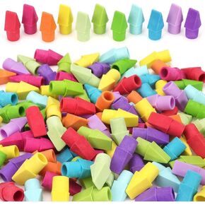 ZZTX Pencil Top Erasers, 120 Pack Eraser Caps Bulk, Erasers for Pencils, Eraser Toppers for Kids School Home Office, 11 Assorted Colors Erasers