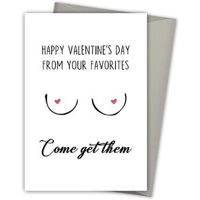 Valentines Day Cards for Him Boyfriend Husband, Funny Valentine Cards with Envelopes, Naughty Valentines Day Gifts for Him Boyfriend Husband Fiance Men from Her Girlfriend Wife, Couples Gift Ideas