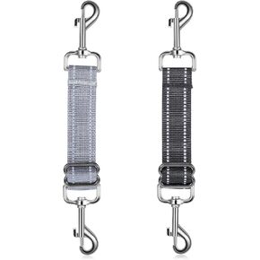 2 PCS Dog Collar Connector Prong Collar Safety Clip Leash Safety Clip Dog Leash Connector Harness to Collar Safety Clip Reflective Double Ended Backup Clasp Leash Connector for Dog Pinch Collar
