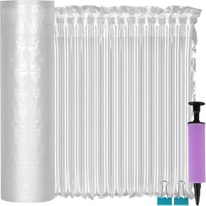 Bubble Cushioning Wrap Roll 50μm Inflatable Air Column Wrap for heavy duty Packing 15.7"x164' Large Bubble Wine Bottle Protector for Shipping Moving Packaging (15.7")