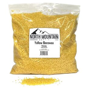 North Mountain Supply 100% Pure Yellow Beeswax Pellets - Great for Personal Care Products and Candle Making -2.5lb Bag