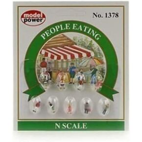 N Scale People Eating