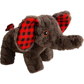 SnugArooz Eli The Elephant Plush Dog Toy with Repair Patch - Squeaky & Crinkly Filling - Durable & Soft Playtime Companion for All Dog Breeds