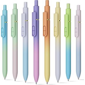 8Pack Bulk Pens Ballpoint Pens Smooth Writing Pens No Smear, Retractable Pens Black Ink 1.0mm, Click Pens, Server Pens, School Office Supplies