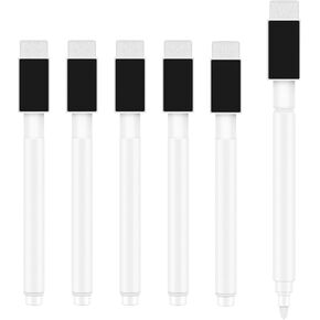 5 Pcs White Dry Erase Markers Magnetic Dry Erase Marker with Eraser Cap Mini Dry Erase Markers for Blackboard (5)
