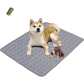 MICROCOSMOS Summer Cooling Mat & Sleeping Pad- Water Absorption Top, Materials Safe, Easy Carry, EZ Clean. Keep Cooling for Pets, Kids and Adults.(Dark Grey, 40" x 28")