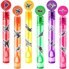 24pcs jet diy bubble wands مع 96pcs ملصقات - لحفلات الحفلات لأكياس Goodie ، و pinata ، و Mini Bubble Bridghy Supplies ، و Moys Toys ، وجوائز الفصل للأطفال الصغار ، والأولاد والبنات