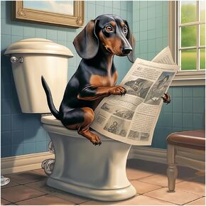 SJUTOUCI Dachshund Diamond Art Painting Kits for Adults, Dog Diamond Art Kits for Beginners, 5D DIY Full Drill Gem Craft for Home Decor Gift 12x12 inch/30x30cm, Anima