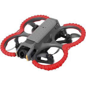 Anbee Avata 2 Drone Propeller Guard Protector, Anti-collision Bumper Cover for DJI Avata 2 RC Quadcopter (Red)