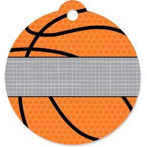 Big Dot of Happiness Nothin' but Net - Basketball - Baby Shower or Birthday Party Favor Gift Tags (Set of 20)