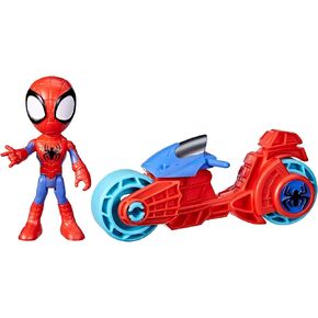 Hasbro Marvel Spidey and His Amazing Friends, Spidey Action Figure with Toy Motorcycle, Preschool Toys for 3 Year Old Boys and Girls and Up