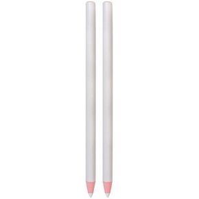 Esschert Design GT134 Paper Wrapped Permanent Wax Pencils, 2-Pack, White