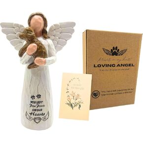 Dog Memorial Gifts for Loss of Dog, Pet Memorial Gifts for Dogs, -Sculpted Hand-Painted Angel Figurines – Loss of Dog Sympathy Gift, Dog Bereavement Gifts, Dog Remembrance Gift, Dog Passing Away Gifts
