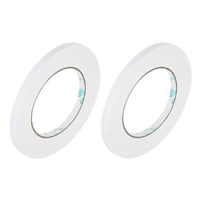 MECCANIXITY Double Sided Tape 3/10 Inch x 55 Yards for Arts, Crafts, Photography, Scrapbooking, Tear-by-Hand, Paper Backing, Pack of 2