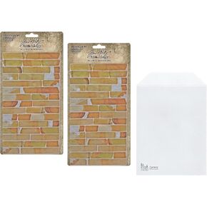 Tim Holtz Cello Adhesive Tape, 2 Packages, 288 Stickers, Carnora Storage Pocket, Mixed