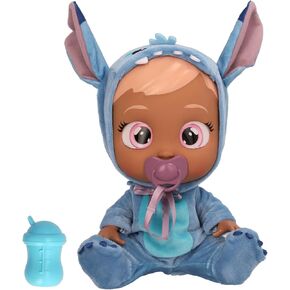 Cry Babies Disney Stitch -12" Baby Doll, Stitch Themed Pajamas, for Girls and Kids 18M and Up