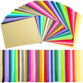 400 Sheets 40 Colorful Tissue Paper 12" x 8.4" Bulk Wrapping Paper for Gift Wrapping and Crafts