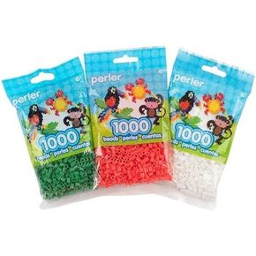 Perler 83-99787 Fuse Bead Set for Craft Activities, Light Gray, Gray, and Dark Gray, 3000 Pieces