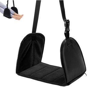 Airplane Foot Rest Portable and Adjustable Foot Hammock,Foot Sling with Removable Support Plate for Relaxing Feet and Leg During Airplane Travel/Long Car/Train Trips/Offices