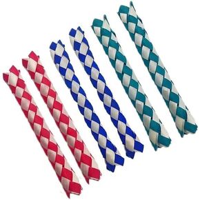 Classic Finger Traps, 6Pcs Chinese Finger Trap, Bamboo Chinese Bamboo Birds Foraging Assorted Colors PET Bird Chew Classic Party Finger Puppets
