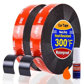 2 Rolls Double Sided Tape Multi-Purpose Heavy Duty, Made of 3M VHB, 19.7 Ft X 0.6 ", Strong Adhesion and High Temperature Resistant Automotive Parts Mounting Tape