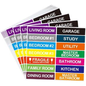 Hybsk 1x4 inch Large Home Moving Labels for Boxes Apartment Moving Helper Packing Fragile Furniture Labels (Type 1)