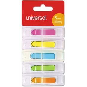 Universal UNV99015 Deluxe 0.5 in. x 1.75 in. Pop-Up Page Flags - Assorted Colors (35 Flags/Dispenser, 5 Dispensers/Pack)