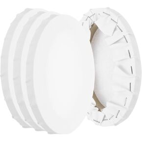 PATIKIL Stretched Canvas, 6 Pcs 12" x 8" Oval Canvas for Painting Primed Cotton Blank Canvas for Acrylics Oil Watercolor Paints, White
