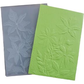 3D Spring Flower Leave Background Embossing Folder for Card Making Floral DIY Plastic Scrapbooking Photo Album Card Paper DIY Craft Decoration Template Mold