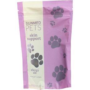 Skin Support Dog Allergy Relief Chews with Nettle, Quercetin & Green-Lipped Mussel - Natural Seasonal Dog Allergy Chews to Soothe Skin & Support Health, 40 Count