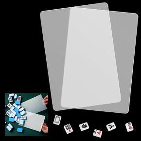 2 Pcs Mahjong Tile Mixer Mahjong Shuffler for Mixing and Shuffling Tiles Plastic Mahjong Accessories Gifts for Mahjong Lovers Playing Mahjong Game, Clear