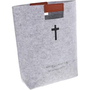 SOLUSTRE Felt Handbag Bible Book Bag Bible Bags for Women Bible Tote Bag Bible Bag for Women Grocery Bag Bible Carrying Case Shopping Bag Church Study Bag Felt Bag Felt Tote Bible Study Bag