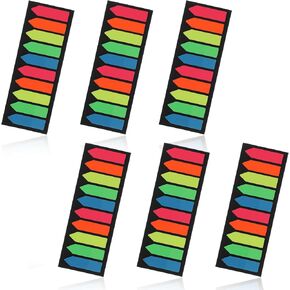 علامات الصفحة 1200 PCS علامات تبويب ملونة لزجة قابلة للكتابة كتب علامة تبويب NEON قابلة لعلامة علامات تبويب سهم سهم قابلة للتشغيل