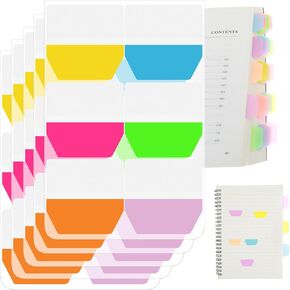 MOLAIN 600PCS/5 حزم علامات تبويب فهرس لزجة ، علامات تبويب الفهرس الفلوريسنت لزجة لزجة علامات تبويب الملفات الذات in Kuwait